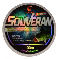 Леска для ловли рыбы, Phoenix Souveran, 100м, сечение 0.35мм